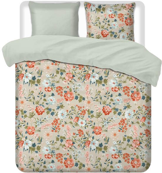 Luxueuze Terschellinger Flanellen Winter Dekbedovertrekset - Veldbloemen Vintage - Voor Ultiem Comfort en Warme Nachten - 240x200/220 cm van Merkloos