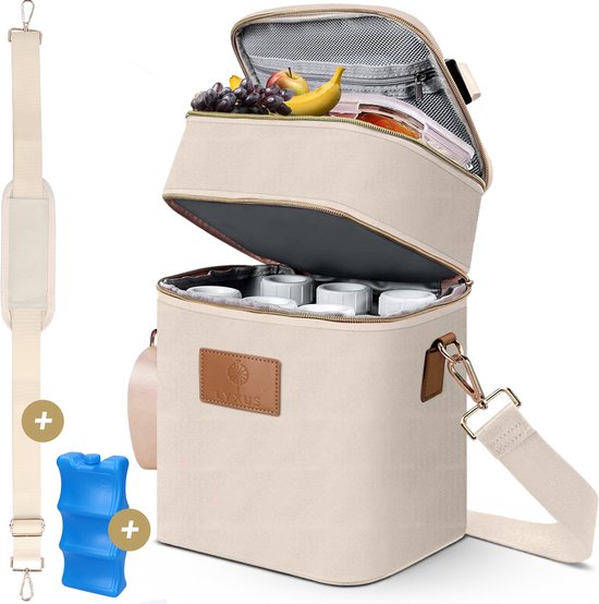 Lyxus® Koeltas - Kolftas voor Borstvoeding, Moedermelk, Baby en Lunch - Kolf - Moedermelk - Praktisch en Stijlvol - Lunchtas - Lunch Tas - Volwassenen - Dames - Heren - Koelrugzak