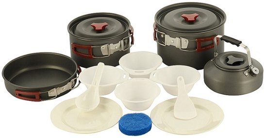 M-Tac compact kookset voor 4-5 personen, aluminium van Merkloos