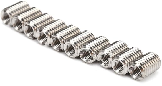 m5 Draadadapter M5-inzetstuk Roestvrij Staal 10-delig Reparatiemoer M8 X 1,25 12 mm