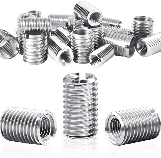 M8 naar M6 x 10mm, 24 Stuks Roestvrijstaal Draadhuls, Zelftappende Schroef, M8 M6 Adapter, Reparatie, Montage