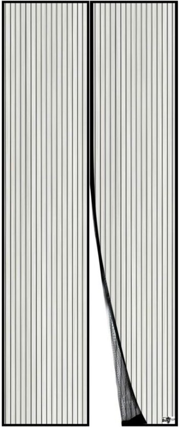 Magnetisch muggennet, geschikt voor deuren, gaasgordijn, magnetische sluiting aan boven- en onderkant, sluit automatisch, houdt de binnenlucht fris (120x220 cm, zwart).