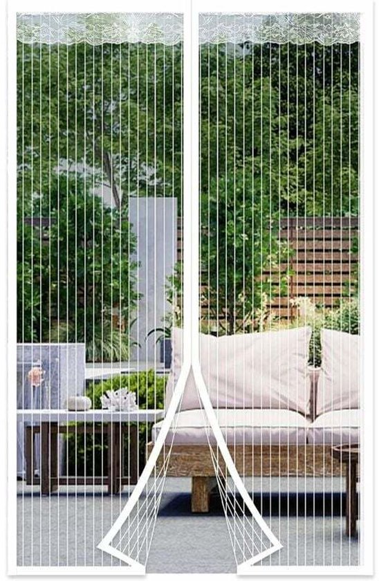 Magnetisch muggennet voor de deur 140x220 cm – 32 magneten – Eenvoudige installatie zonder gereedschap – Ultrafijn insectenwerend gaas