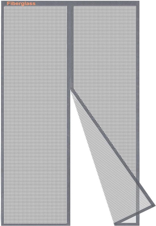 Magnetisch vliegengaas 85 x 210 cm - Grijs, Robuust Anti-Muggen Net voor Deuren en Ramen van VIRONE