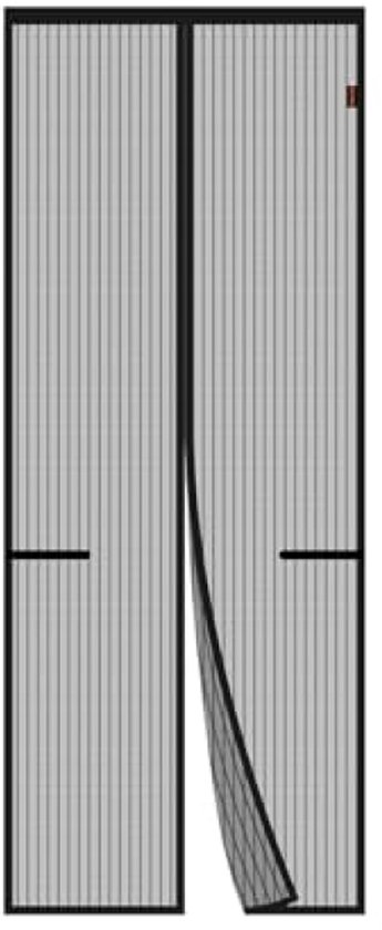 Magnetisch vliegengordijn voor deuren 90x210 cm, zwart, automatisch sluitend