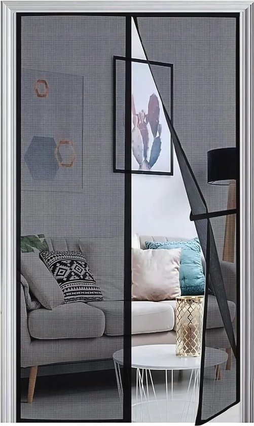 Magnetisch vliegenhor voor deuren en ramen 120 x 240 cm - Zwart van Gordomatic