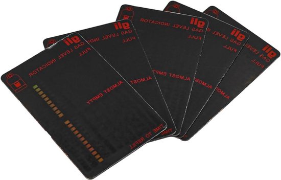 Magnetische Gasniveau Indicator - Gasmeter Propaanmeter - Barbecue Controle - Herbruikbaar Met Kleurverandering - 10 x 6.3 cm - Zwart