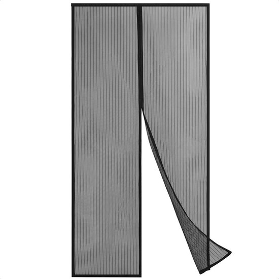 Magnetische hordeur - Anti muggen - Deurhor - Insectenhor - Vliegengordijn - Zwart van Merkloos