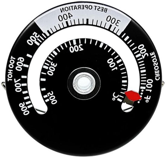 Magnetische kachelthermometer, thermometer voor houtkachel, schoorsteen, oven, temperatuurmeter, houtkachel, temperatuurmonitor voor rookafvoer