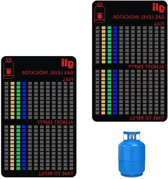 Magnetische niveau-indicator voor gasflessen, ideaal voor propaan- en butaangas, geschikt voor barbecue en campergebruik