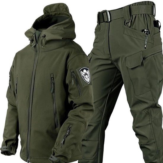 Mannen Vispakken Winter Haai Huid Soft Shell Fleece Dikke Bergbeklimmen Camping Kleding Tactiek Training Waterdichte - ShopVlot