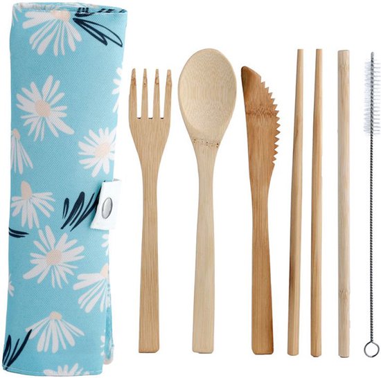 Margriet Pick of the Bunch - 100% natuurlijk bamboe 6-delige bestek set van $