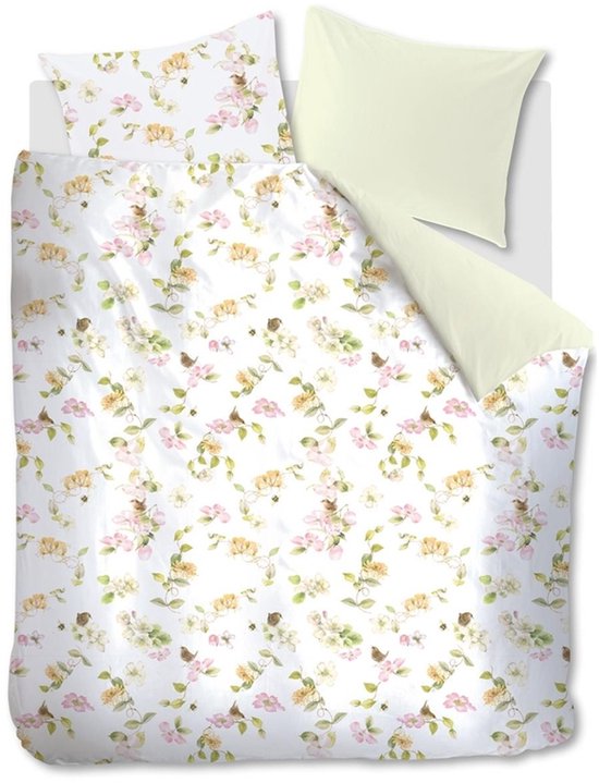 Marjolein Bastin Honeysuckle dekbedovertrek - Tweepersoons - 200x200/220 - Pastel van Merkloos
