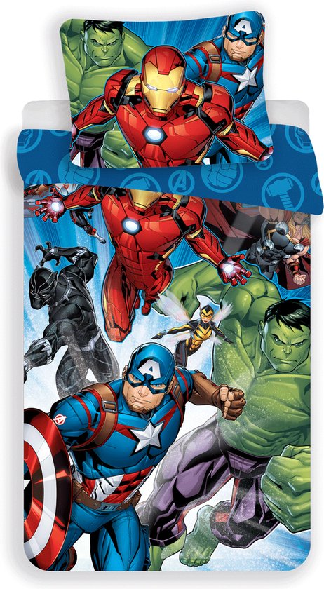 Marvel Avengers Dekbedovertrek Victory - 140 x 200 cm - 70 x 90 cm van Marvel