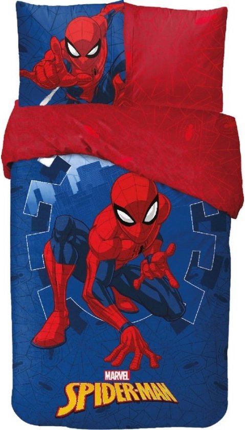 Marvel - Spiderman - Dekbedovertrek - 140x200 Cm - 100% Katoen - Eenpersoons van Merkloos