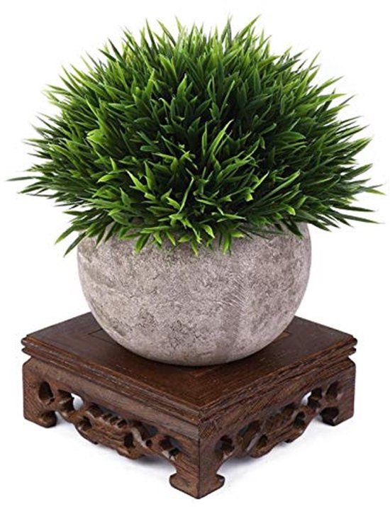Massief houten vierkante voetstuk houten bonsai voetstuk houten voet theepotvoet vaasdecoratie voor thuiskantoordecoratie displaystandaard(3,9 * 3,9 * 1,5 in)