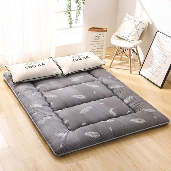 Matras Opvouwbaar - Vloermat Futon - Comfortabel Slapen - Extra Dikke Vulling - 10 cm Dik - Blauw