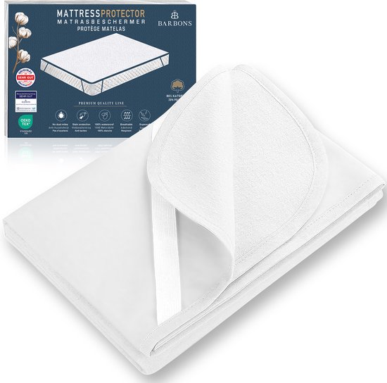 Matrasbeschermer 90x200, Waterdichte Matrasbeschermers, Katoenen oppervlak - Antibacterieel - Incontinentie Matrasbeschermer van Zomson