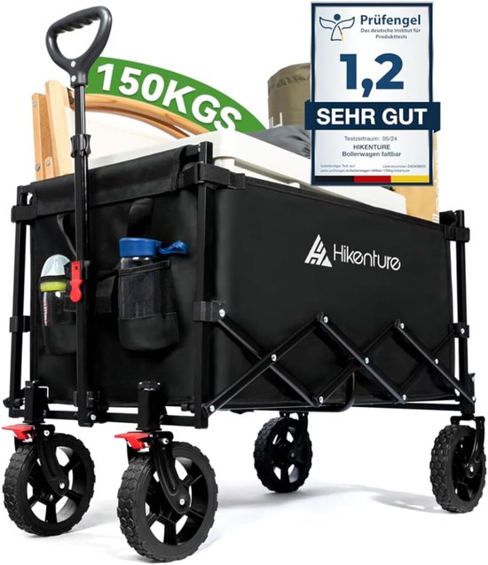 mavoa® Bolderkar - Bolderkar opvouwbaar luchtbanden - Bolderkar kinderenvervoer - 140L 150KG van mavoa