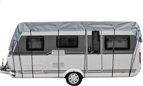Maxxcovers Caravanhoes - Dakhoes - Caravan en Camper - A-kwaliteit - 500 x 300 cm - Grijs van Maxx