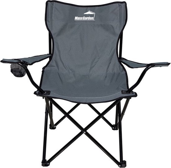 MaxxGarden Campingstoel - Vouwstoel - Campingstoel Opvouwbaar - Alluminium - Grijs