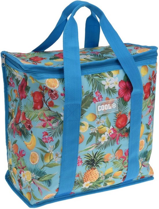 Medium size koeltas voor lunch Tropical blauw 34 x 16 x 36 cm 16 liter - Koeltassen van FritzVold