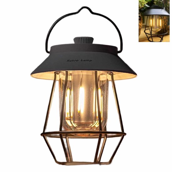 Meedeer Hangende campinglamp-Campinglamp oplaadbaar-Camping Lantaarn-Tent Lamp-Waterdichte Campinglamp-360 graden verlichting-USB Oplaadbare Emergency Draagbare Campinglamp -Voor Hurricane, Emergency, Survival Kits, Wandelen (Zwart) van Merkloos