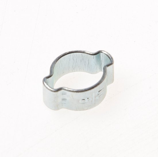 Mega Dubbel oor klem staal gegalvaniseerd 9 mm x 11 mm 7 mm, per 10 stuks van MEGA