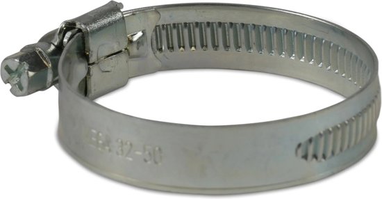 Mega Wormschroefslangklem staal gegalvaniseerd 40 mm x 60 mm type W1 12 mm, per 10 stuks van MEGA