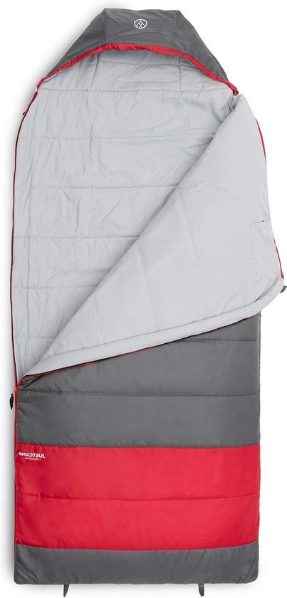 Melvin XXL slaapzak 235x100 cm (lxb) dekenmodel voor volwassenen met capuchon Slaapzak voor camping van Deuba