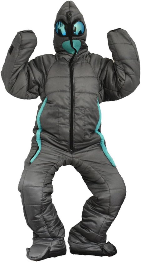 Menselijke Slaapzak - Draagbare Tas - Outdoor Ontspanning - Met Armen en Benen - Tot 200 cm - Blauw