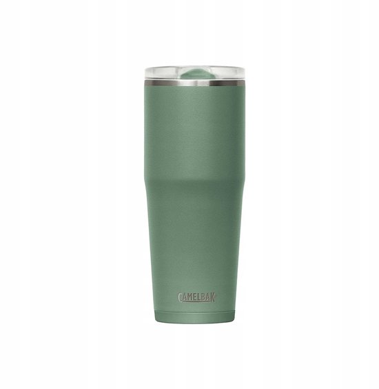 Merkloos Thermosbeker 600 ml - RVS, Groen, Lekvrij