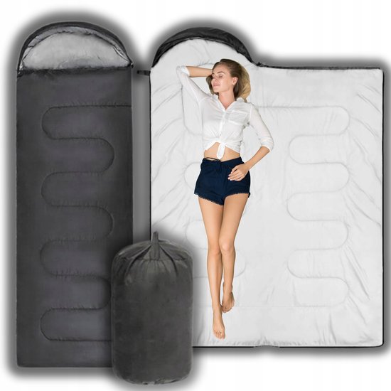 Merkloze Mummieslaapzak 2-in-1, Warm met Kap, 210x75cm