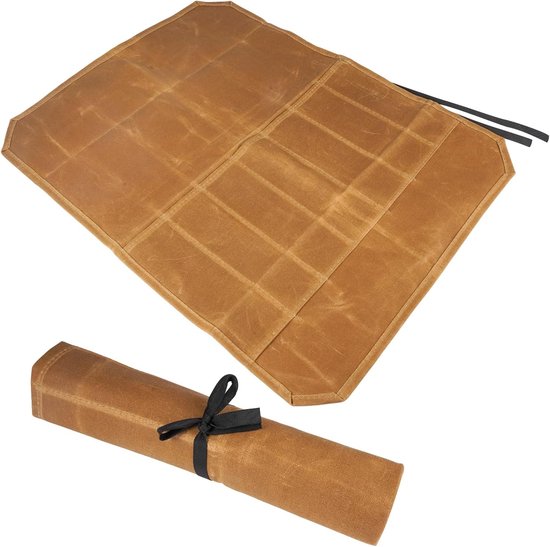 Messentas met 7 vakken van canvas, ideaal voor camping, koken en outdoor activiteiten