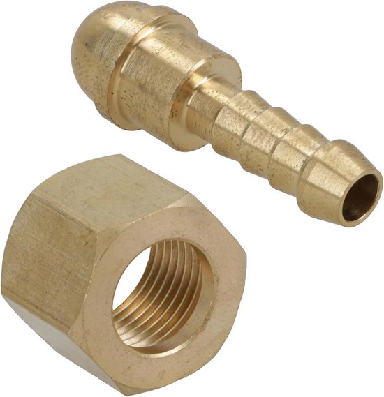 Messing Gasslang Koppeling met 5/16 van Merkloos
