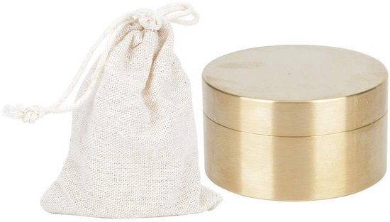 Messing pillendoosje verzegelde container doos koper pillendooszak houder ronde vorm stofdicht waterdicht vocht-pro waterdicht droog (L) van Merkloos