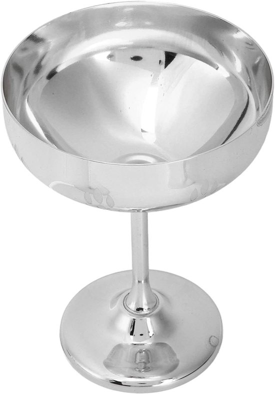 Metalen Beker - Roestvrij Stalen Cup - Drinken Genieten - Elegant Gegraveerd - 11 x 11 x 11 cm - Goud