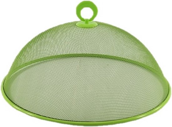 Metalen vliegenkap - voedselkap - groen - rond - 30 cm - Afdekkappen/vliegenkappen