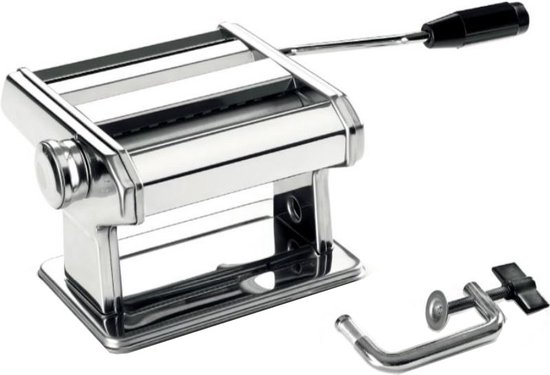 Metaltex - Pastamachine - 3-in-1 - RVS - 21 x 19 x 13,5 cm - Zilver - 7 diktes van Metaltex