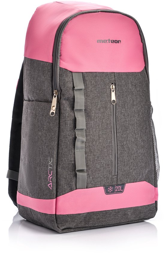 Meteor Arctic - Thermische rugzak 20 l - Koeltas rugzak - roze/grijs gemêleerd
