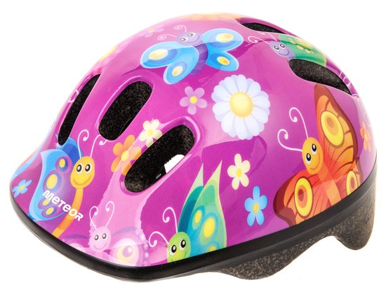 Meteor - Fietshelm - MV6-2 S 48-52 cm - Vlinder van Meteor