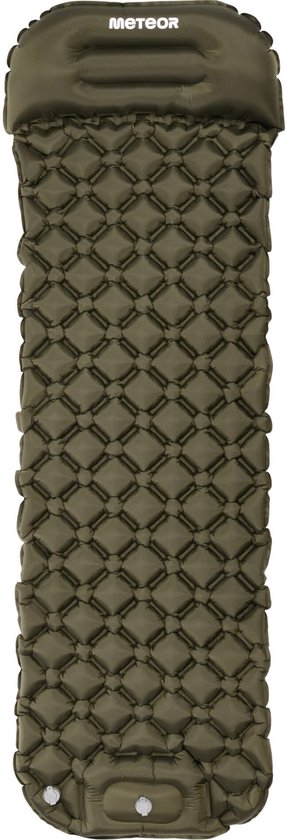 Meteor Ultra Licht Mat - Opblaasbare Mat - 190x56x4 cm, Olijfgroen van Merkloos