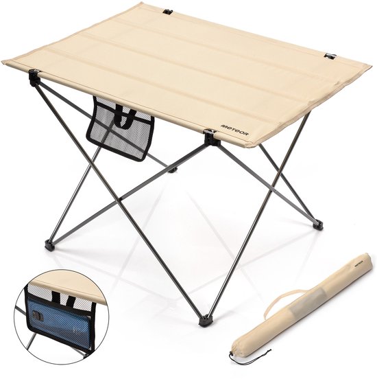 Meteor Viator - Campingtafel inklapbaar - Vouwtafel - beige kleur van Merkloos