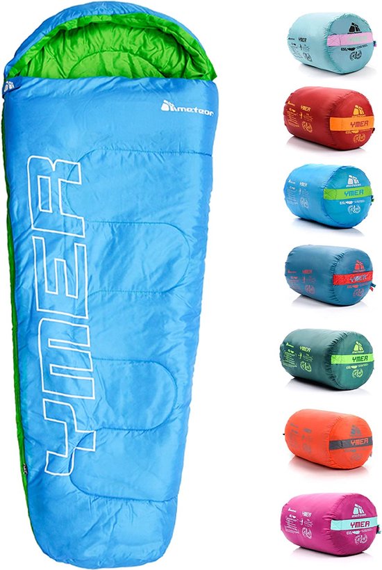 Meteor Ymer - Slaapzak - blauw/groen, comfortabel, lichtgewicht van Meteor