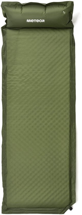 Meteor Zelfopblazend Mat - Slaapmat - 200×66×3,8 cm groen van Merkloos