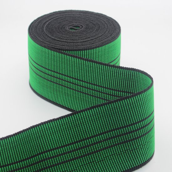 Meubelelastiek 70 mm – 6 Meter – Zwaar Elastisch Band voor Banken en Stoelen – Groen