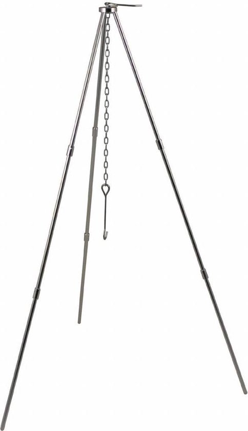 MFH - Fox Outdoor - Compacte driepoot 80 cm. demontabel voor kookketel - met ketting en haken van MFH