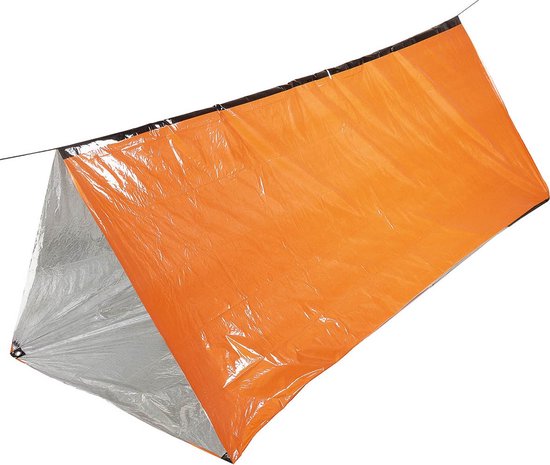 MFH Fox Outdoor - Noodtent - Polyetheen met aluminium gecoate zijde - Oranje - 244 x 155 cm - 325 g. van MFH