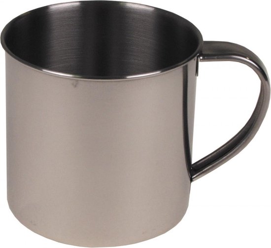 MHF - Mok / Beker -  RVS -  250 ml  - 8 x 7,5 cm - lichtgewicht van MHF
