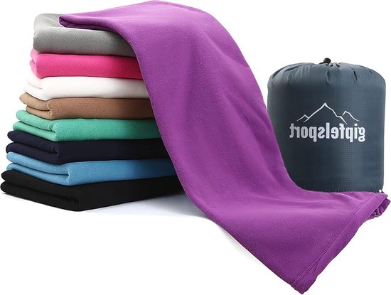 Microvezel fleece slaapzak deken - maat 185 x 150cm - camping en slaapzak - lichtgewicht compact van Decathlon Quechua.